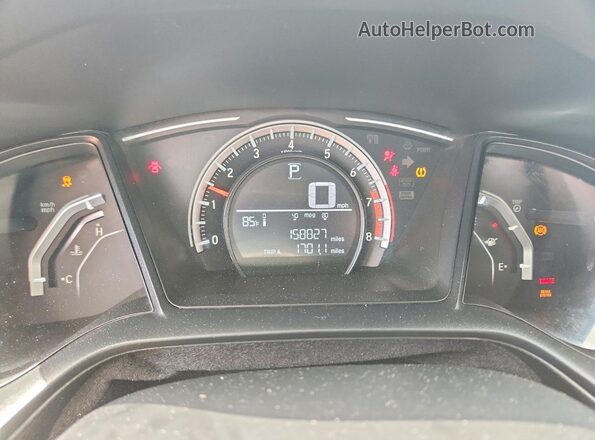 19XFC2F53HE080204 2017 HONDA CIVIC Blue Вид щитка приладів