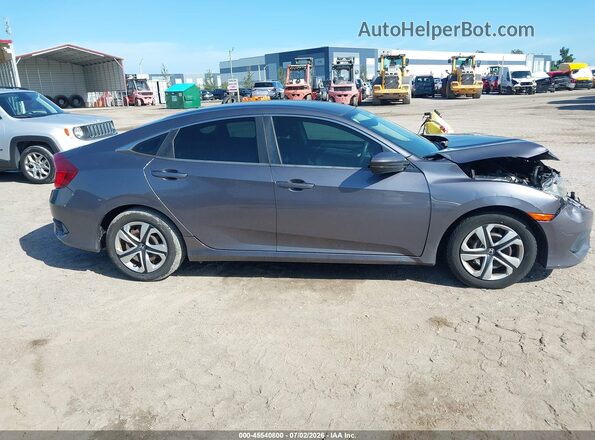 19XFC2F53JE001782 2018 HONDA CIVIC Gray უკანა სალონის ხედი
