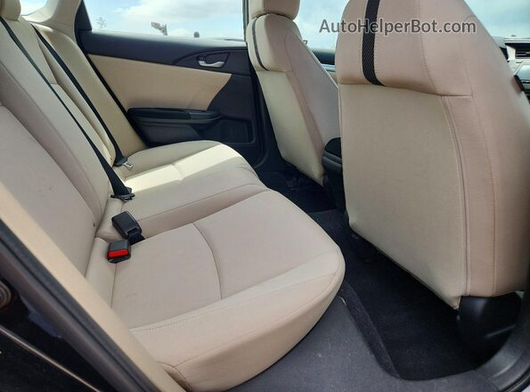 19XFC2F54HE001283 2017 HONDA CIVIC Black Widok tylnych siedzeń