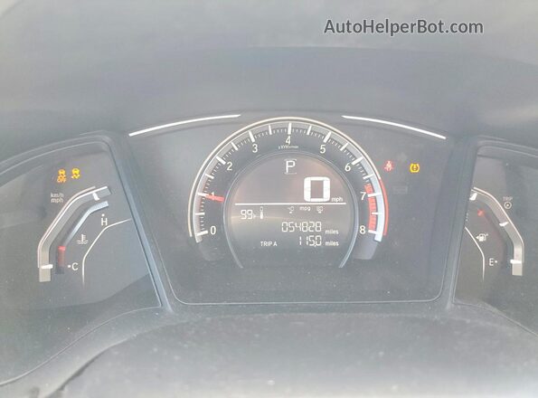 19XFC2F54HE023672 2017 HONDA CIVIC Gray Vista del cuadro de instrumentos