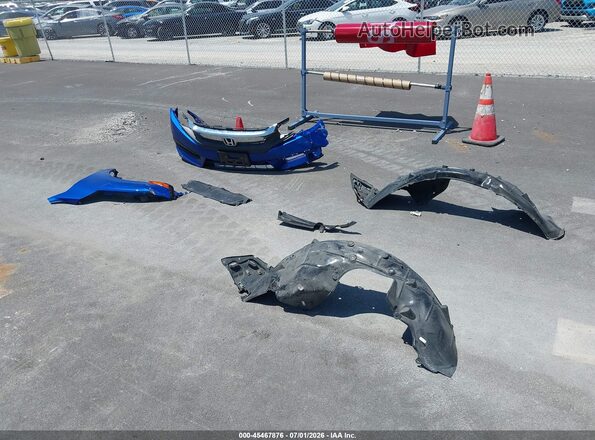 19XFC2F54JE027730 2018 HONDA CIVIC Blue Instrument cluster view