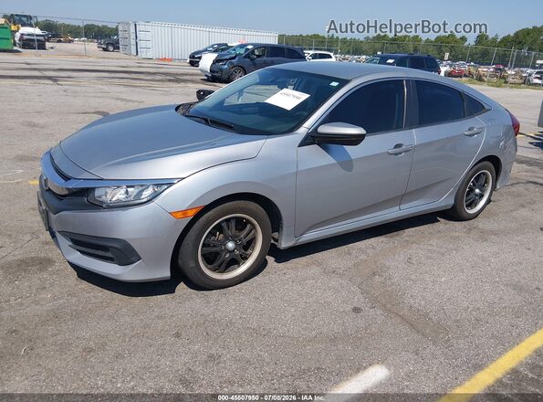 19XFC2F55GE027616 2016 HONDA CIVIC Silver წინა მარცხენა ხედი სამი მეოთხედიდან