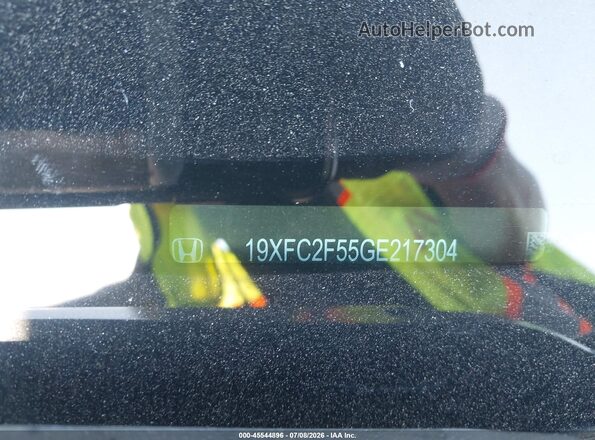 19XFC2F55GE217304 2016 HONDA CIVIC Gray Вид підкапотного простору