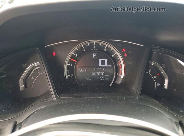 19XFC2F55HE032445 2017 HONDA CIVIC Black Widok zestawu wskaźników