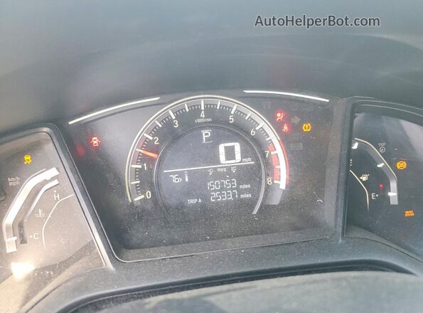 19XFC2F55HE067227 2017 HONDA CIVIC Black ხელსაწყოთა პანელის ხედი