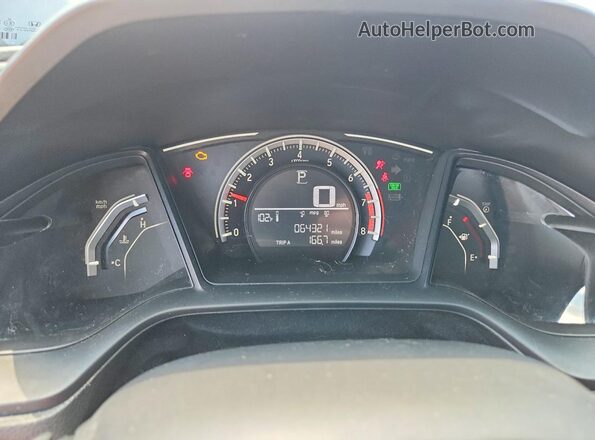 19XFC2F55HE081158 2017 HONDA CIVIC Charcoal Вид щитка приладів