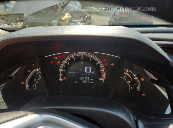 19XFC2F55JE000018 2018 HONDA CIVIC Gray Vista del cuadro de instrumentos