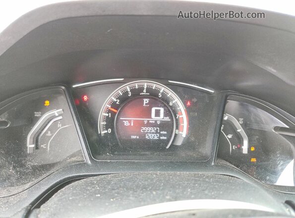 19XFC2F55JE006627 2018 HONDA CIVIC Gray Vista del cuadro de instrumentos