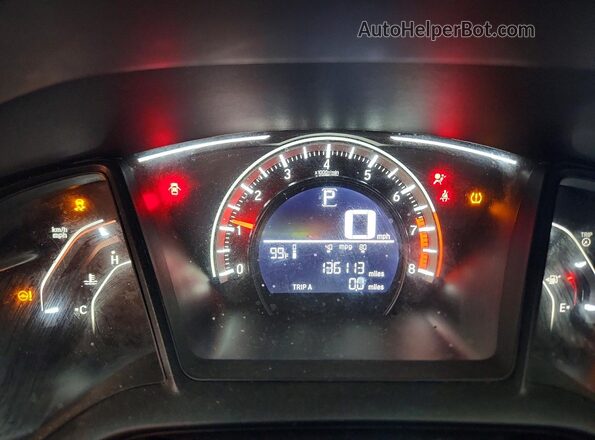 19XFC2F55JE012198 2018 HONDA CIVIC Gray Սարքավորումների վահանակի տեսք