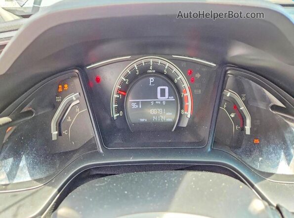 19XFC2F55JE013111 2018 HONDA CIVIC Gray Instrument cluster view