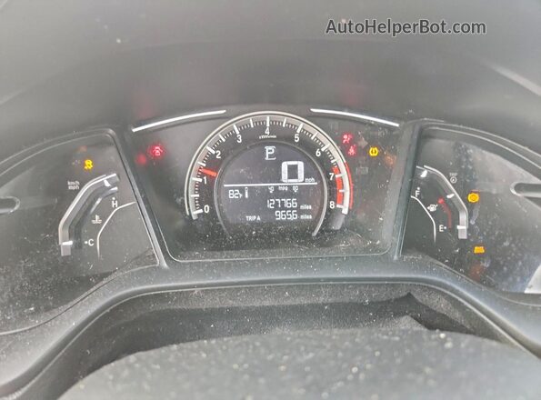 19XFC2F55JE030247 2018 HONDA CIVIC Gray Vista del cuadro de instrumentos