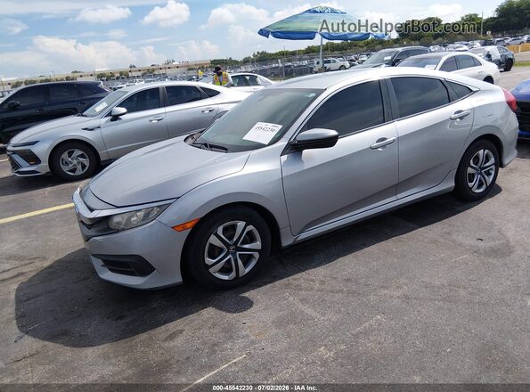 19XFC2F56HE056530 2017 HONDA CIVIC Silver Առջևի ձախ երեք քառորդ տեսարան