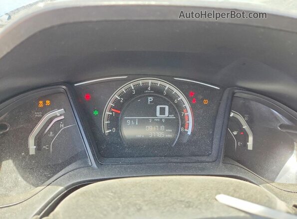 19XFC2F56HE217913 2017 HONDA CIVIC Blue Вид щитка приладів
