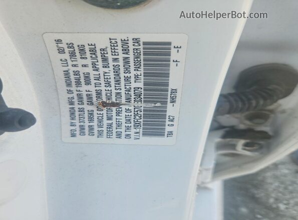 19XFC2F57GE034079 2016 HONDA CIVIC White Շարժիչի բաժամունքի տեսք