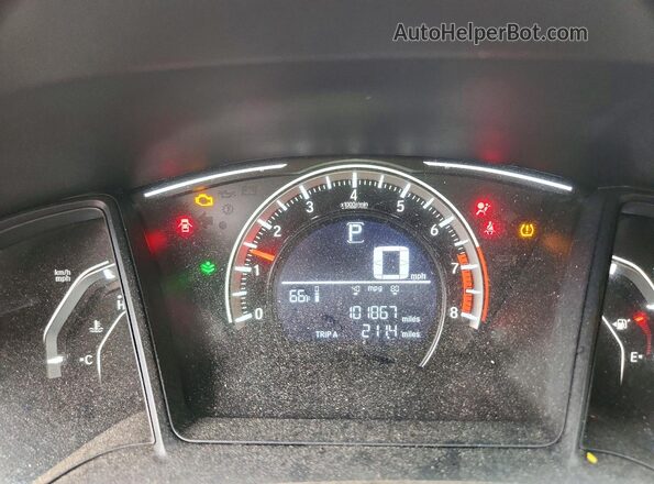 19XFC2F57HE215278 2017 HONDA CIVIC Black Instrument cluster view