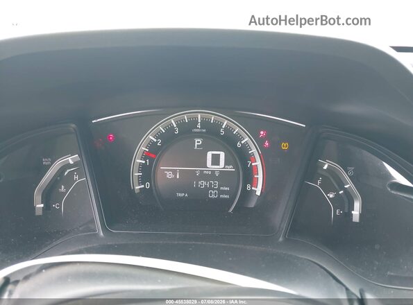 19XFC2F58GE202411 2016 HONDA CIVIC Gray Widok tylnych siedzeń
