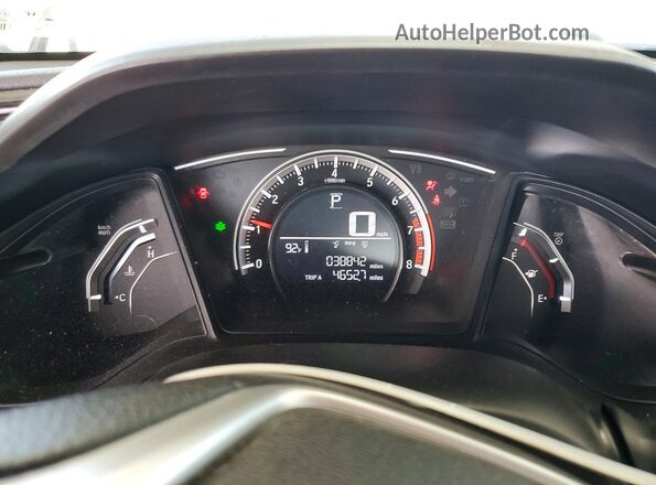 19XFC2F58HE016627 2017 HONDA CIVIC Gray Widok zestawu wskaźników