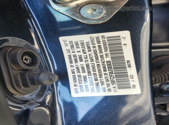 19XFC2F58JE005830 2018 HONDA CIVIC Black Շարժիչի բաժամունքի տեսք