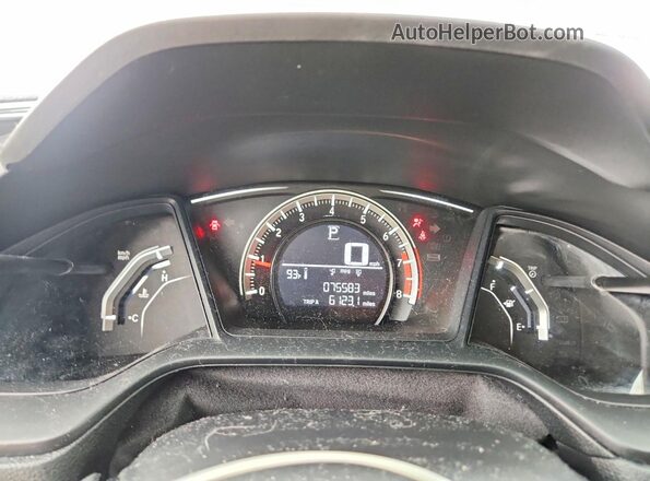 19XFC2F59GE043026 2016 HONDA CIVIC Черный Вид щитка приборов