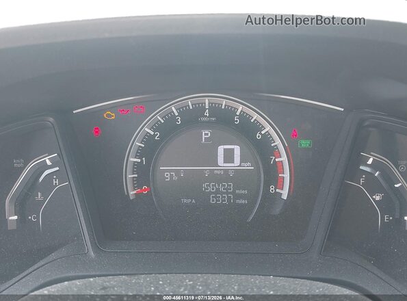 19XFC2F59GE046900 2016 HONDA CIVIC Gray Widok tylnych siedzeń