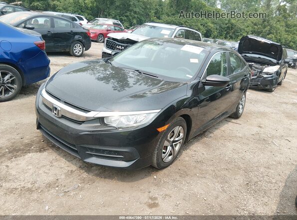 19XFC2F59GE070050 2016 HONDA CIVIC Black Առջևի ձախ երեք քառորդ տեսարան