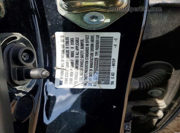 19XFC2F5XGE033329 2016 HONDA CIVIC Black Вид підкапотного простору