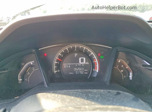 19XFC2F5XGE048722 2016 HONDA CIVIC Gray Вид щитка приладів