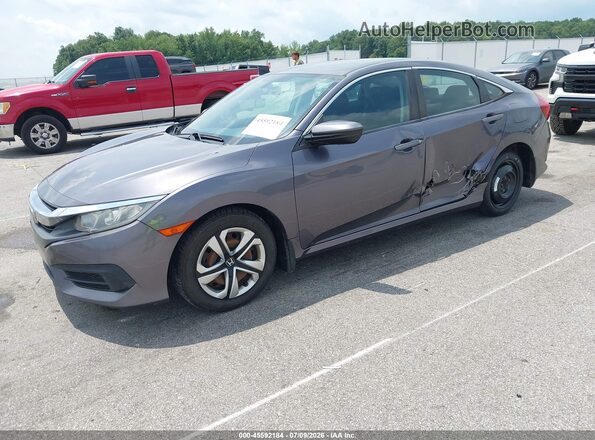 19XFC2F5XGE063575 2016 HONDA CIVIC Gray Передня ліва чверть