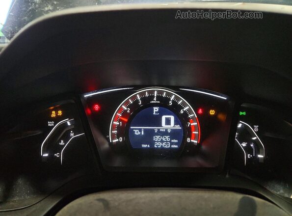19XFC2F5XGE080988 2016 HONDA CIVIC Black Սարքավորումների վահանակի տեսք