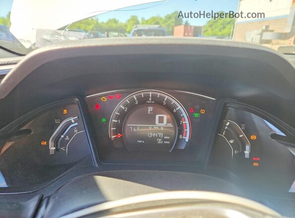 19XFC2F5XGE247320 2016 HONDA CIVIC White Instrument cluster view