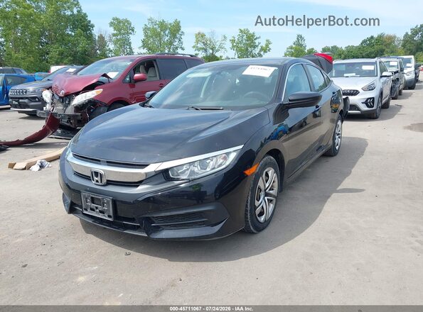 19XFC2F5XHE063707 2017 HONDA CIVIC Black წინა მარცხენა ხედი სამი მეოთხედიდან