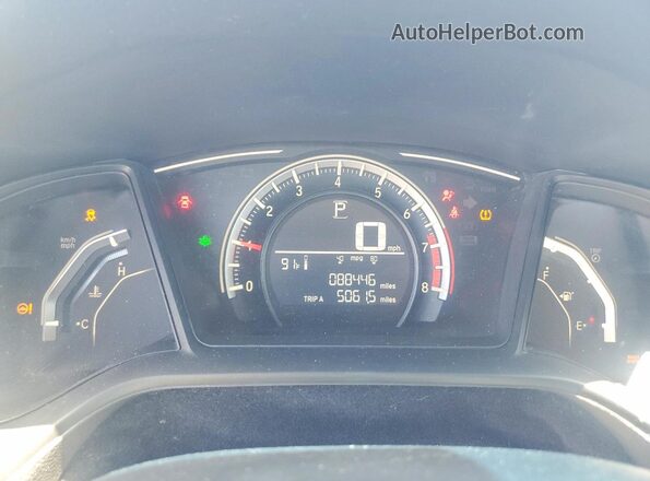 19XFC2F5XHE200080 2017 HONDA CIVIC Black Вид щитка приладів
