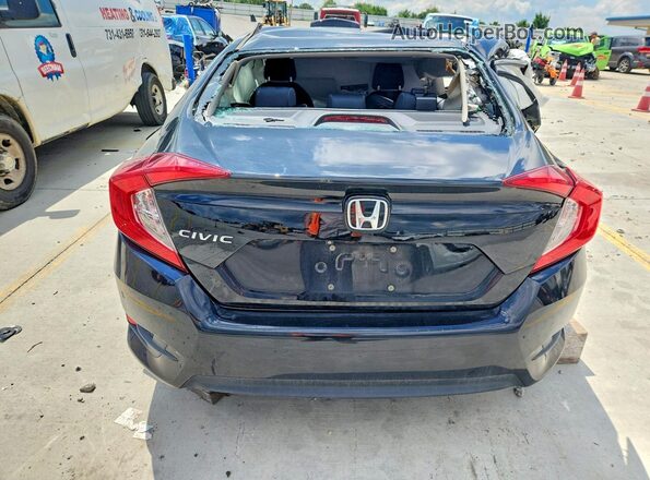 19XFC2F5XJE007093 2018 HONDA CIVIC Black Rear view