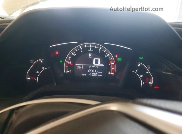 19XFC2F5XJE017459 2018 HONDA CIVIC White Vista del cuadro de instrumentos