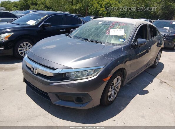 19XFC2F60HE045953 2017 HONDA CIVIC Gray Vista tres cuartos delantera izquierda