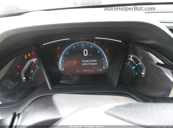 19XFC2F60KE007436 2019 HONDA CIVIC White Հետևի նստատեղերի տեսք