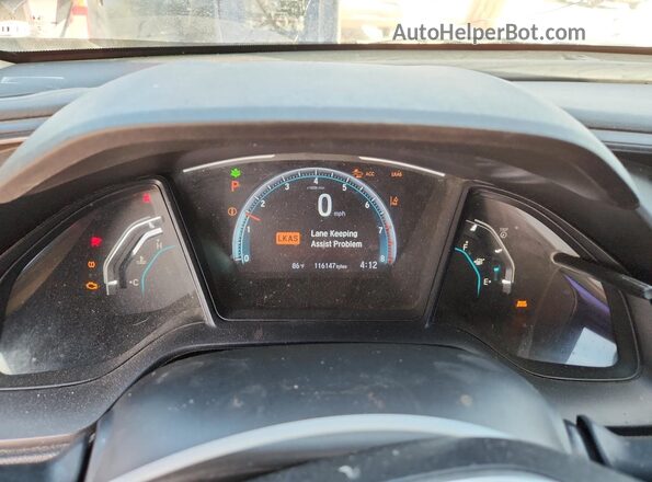 19XFC2F61KE036878 2019 HONDA CIVIC Black ხელსაწყოთა პანელის ხედი