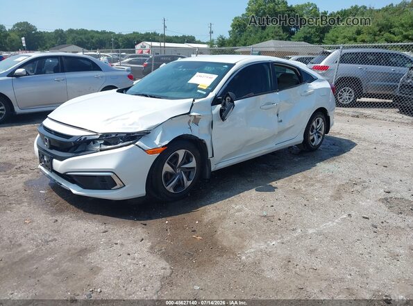 19XFC2F62KE024819 2019 HONDA CIVIC Белый Передняя левая четверть