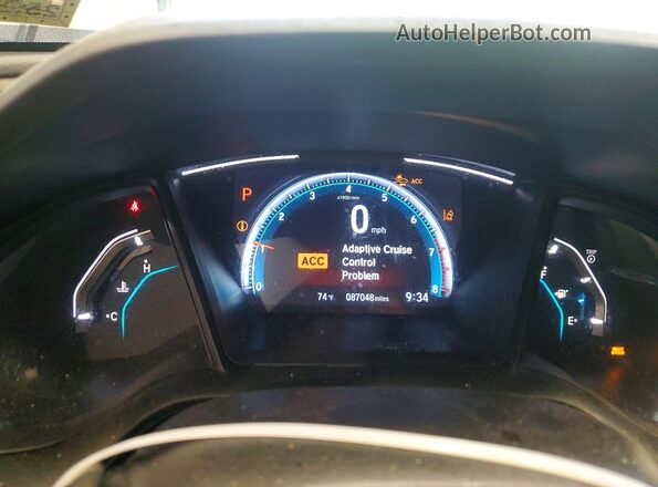 19XFC2F62KE202793 2019 HONDA CIVIC Серебряный Вид щитка приборов