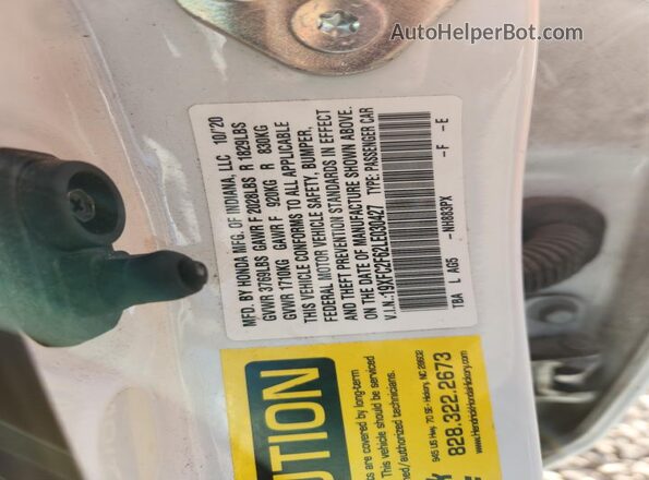 19XFC2F62LE030427 2020 HONDA CIVIC White Вид підкапотного простору