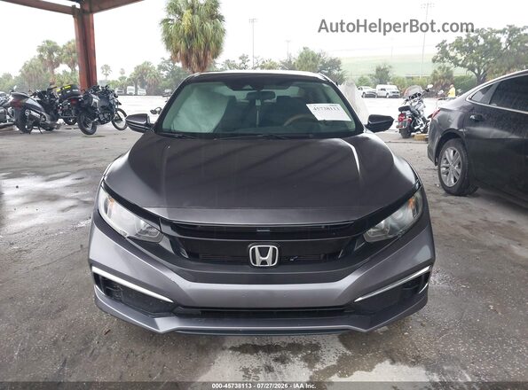 19XFC2F63KE018740 2019 HONDA CIVIC Gray Vista del cuadro de instrumentos