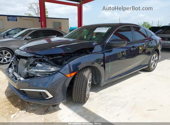 19XFC2F63KE036302 2019 HONDA CIVIC Blue წინა მარცხენა ხედი სამი მეოთხედიდან