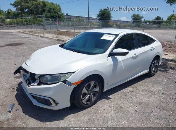 19XFC2F64KE012347 2019 HONDA CIVIC White წინა მარცხენა ხედი სამი მეოთხედიდან