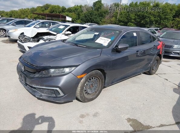 19XFC2F65KE009568 2019 HONDA CIVIC Gray Առջևի ձախ երեք քառորդ տեսարան