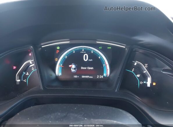 19XFC2F65KE016858 2019 HONDA CIVIC Black Vista de los asientos traseros