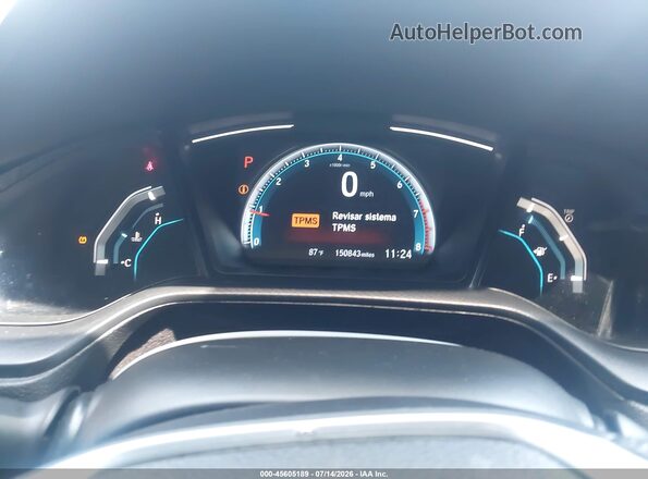 19XFC2F65KE040044 2019 HONDA CIVIC Blue Вид задніх сидінь