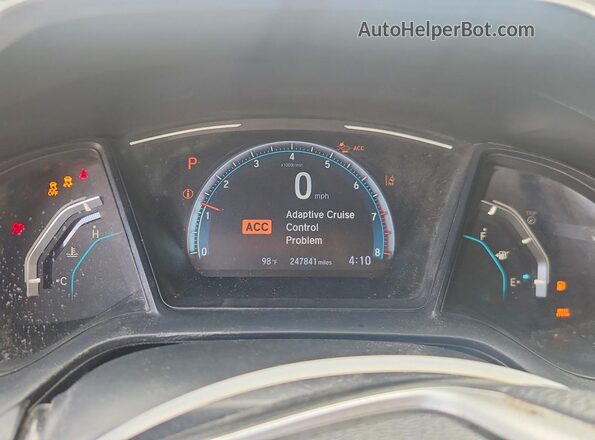 19XFC2F65KE040576 2019 HONDA CIVIC Black Սարքավորումների վահանակի տեսք