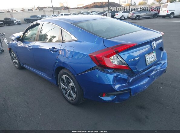 19XFC2F65KE203775 2019 HONDA CIVIC Blue Հետևի ձախ