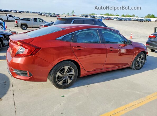 19XFC2F66KE023351 2019 HONDA CIVIC Burgundy უკანა მარჯვენა