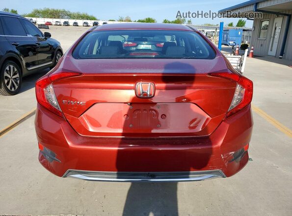 19XFC2F66KE023351 2019 HONDA CIVIC Burgundy უკანა ხედი